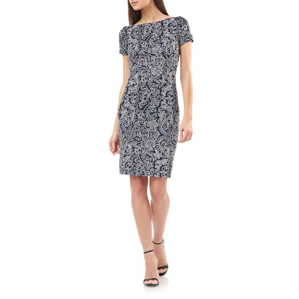 Js Collections Soutache Cocktail Sheath Dress 6 N… - image 1